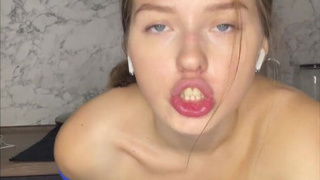 SKIP A Girl In Sexy Blue Lingerie Masturbates And Moans Loudly While She Is Home Alone. Honey Sasha Solo.mp4