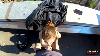 Горячее порно видео с молодыми студентами на высоте