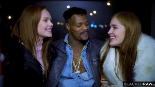 ЖМЖ с черным парнем: страстный секс втроем