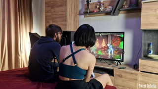 Порно видео с игрой на раздевание и секс-ставками