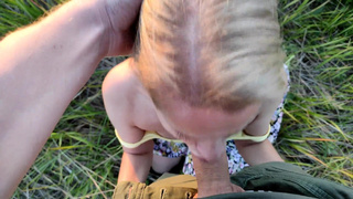 Страстный вечер с женой Кати и горячий секс на закате