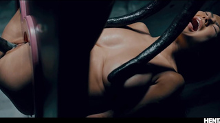 Экстремальный сквирт от тентаклей – дикий оргазм и кончили вместе