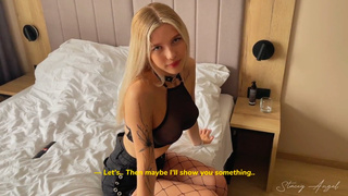 Измена с сексуальной блондинкой — страстный минет и жесткий секс