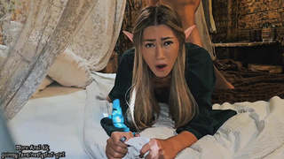 Эльфийка в горячем анальном порно на Хэллоуин