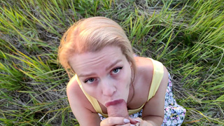 Секс с горячей женой Katy на закате