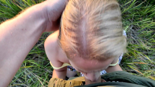 Секс с горячей женой Katy на закате