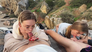 Страстный публичный секс: двойное удовольствие в одном видео