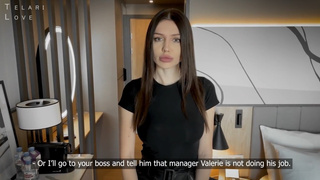 Страстный секс с админшей отеля за бардак в номере