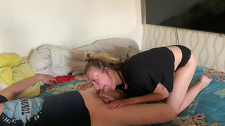 Страпон сестра жестко трахает брата