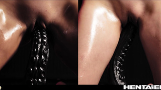 Щупальца жестко трахают голых девушек – эксклюзивное порно видео