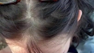 Горячая украинская брюнетка в лесном порно