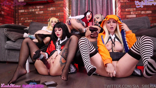 Русское аниме порно с косплеем: страстная оргия с горячими девушками
