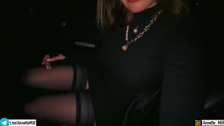 My friend's mom fucked me in the car