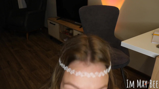 Not exactly a common astrologer's technique. Sucked him off and fucked herself to solve the problem