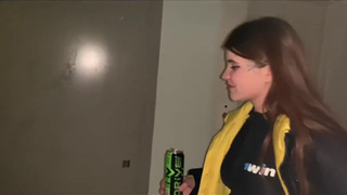 I met a lustful schoolgirl again and fucked her at home, pouring cum all over her face. Conversation