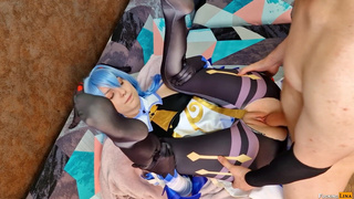 Lina Moore в горячем косплее на Геншин Импакт – эксклюзивное порно видео