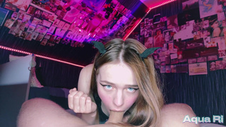 Aqua Ri в рожках – страстный секс с доминированием